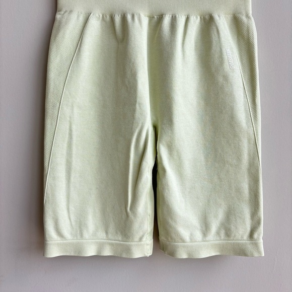 GYMSHARK Bike Shorts in Lime Green, Size S - Picture 3 of 8